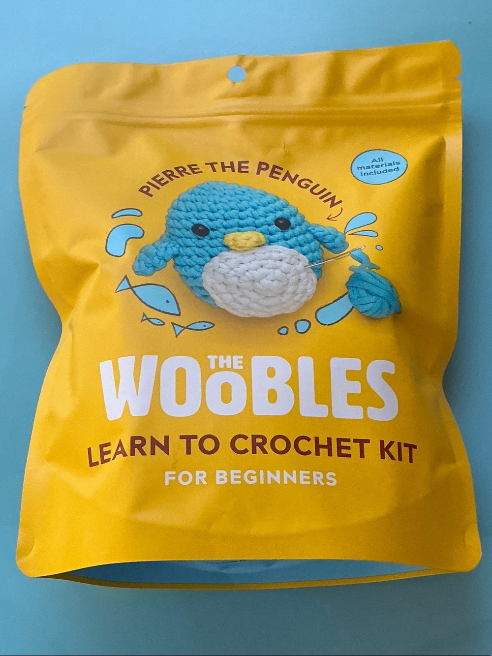 The Woobles Learn to Crochet Kit - Pierre the Penguin